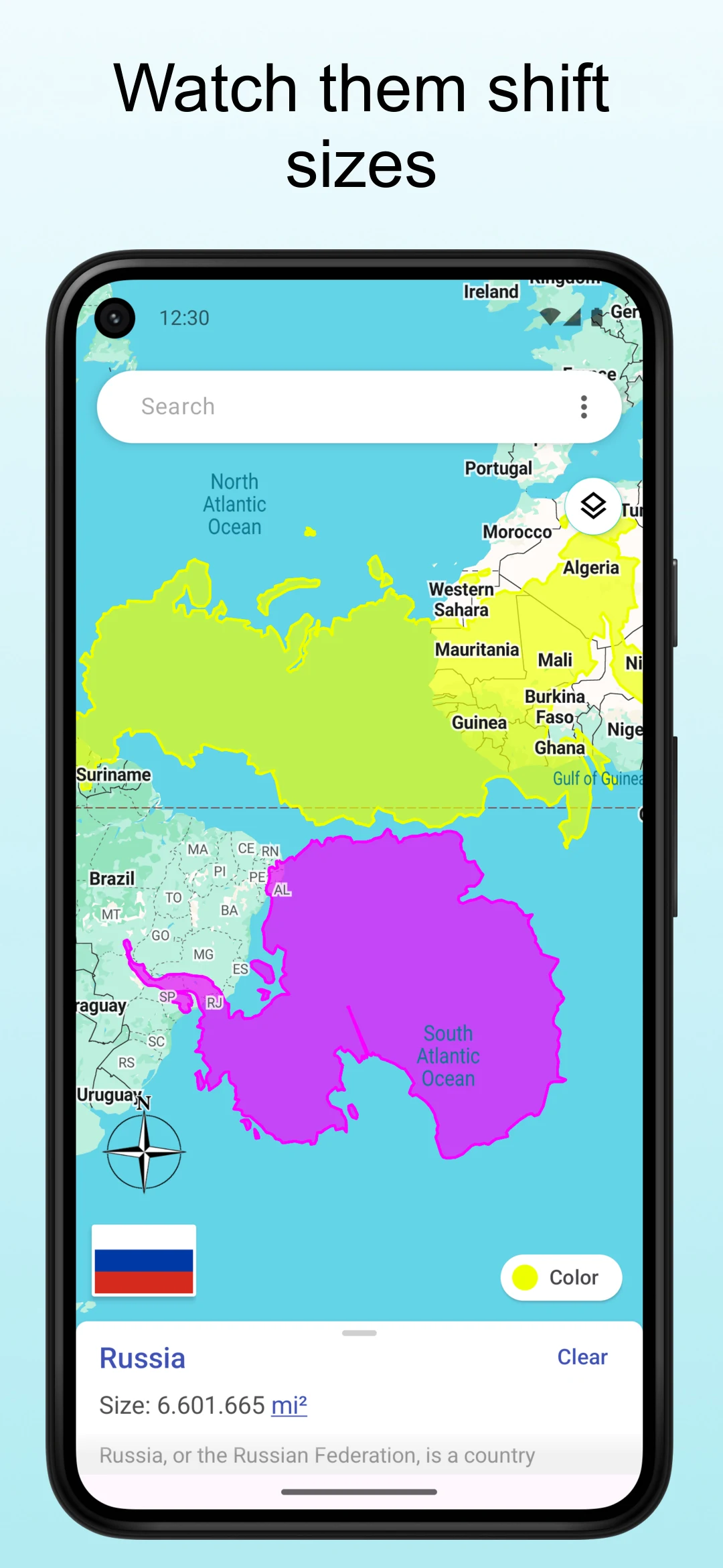 TrueWorld Maps: Country Facts screenshot